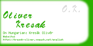 oliver kresak business card